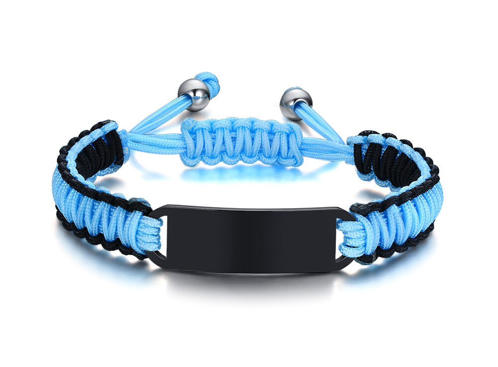 Personalized Bracelets for Men Women Handmade Braided Rope Name ID Bracelet