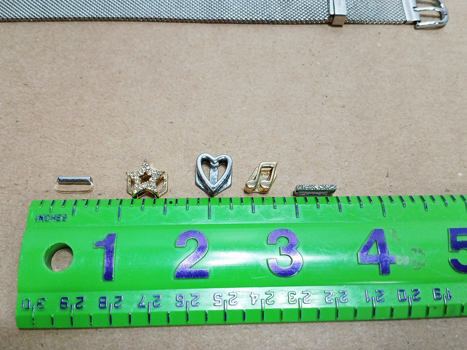 Keep Collective Silver Tone Mesh Bracelet with Slide on Charms and Spacers