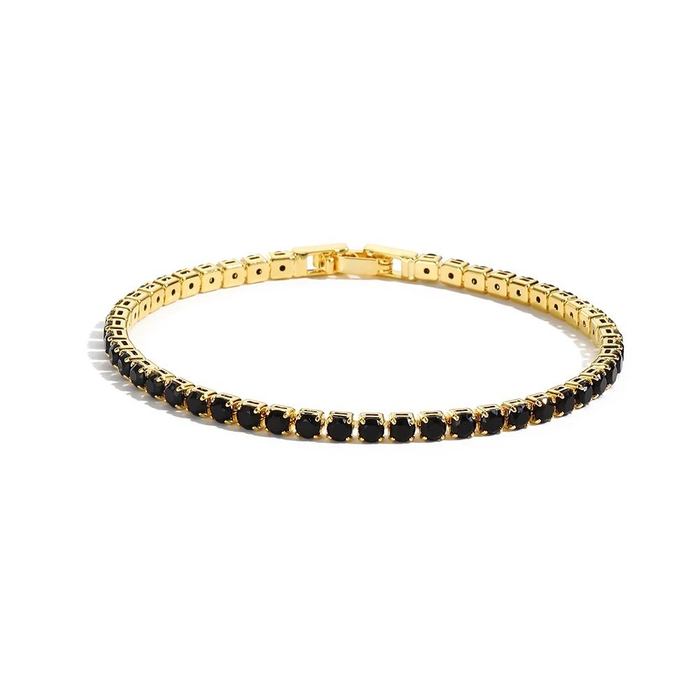Tennis Bracelet Rainbow Simulated Zirconia Pave Chain Colorful Round Cut Jewelry
