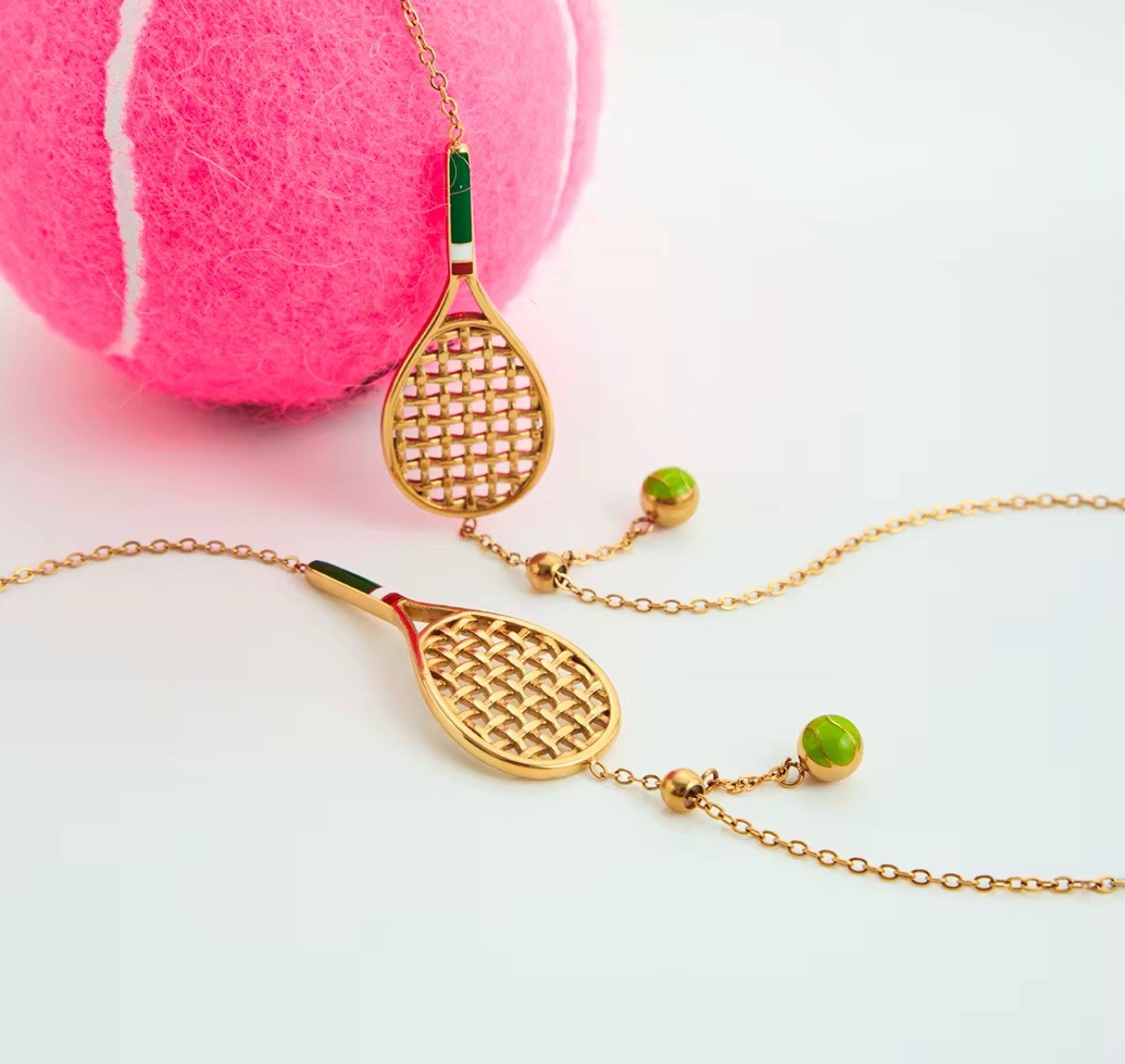 Tennis Racket Bracelet Women CZ Tennis Bracelet Elegant Sports Jewelry Gift