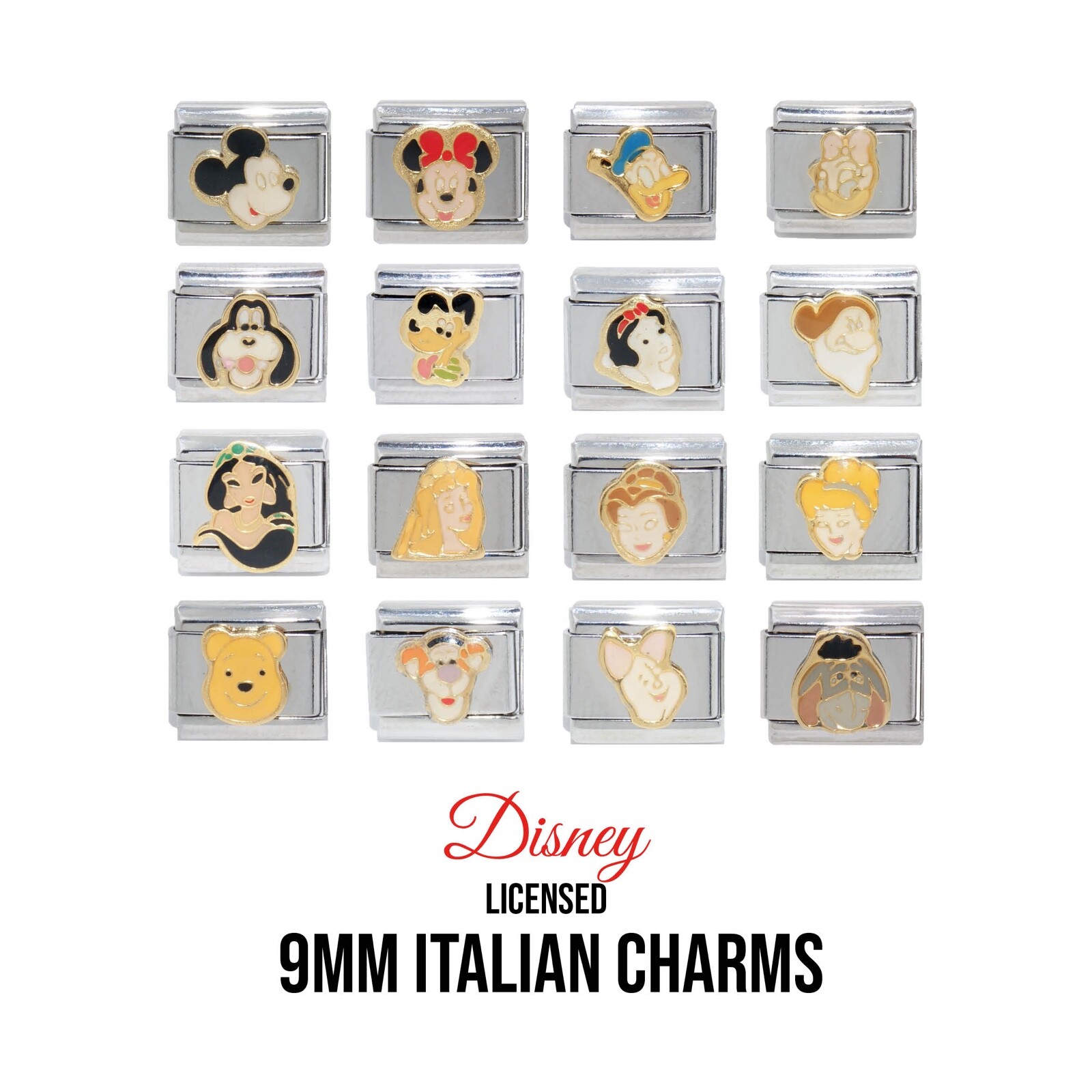 Disney characters 9mm Italian Charm – Fits 9mm Italian charm bracelets