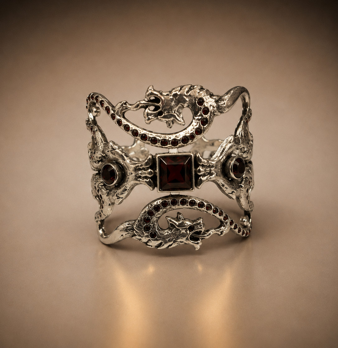 New Virgin Saints And Angels Sterling SilverCuff With Amethyst Stone-retail $700