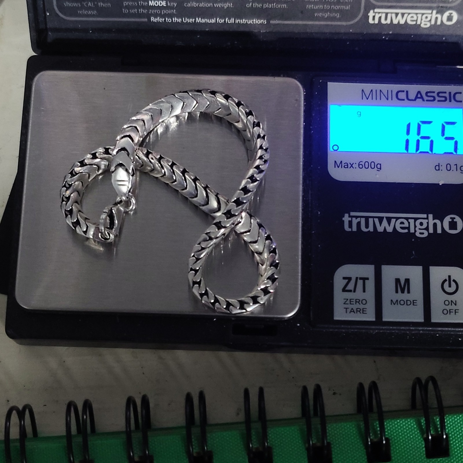 925 8-in 4 Mm Franco Bracelet For Men 16 And A Half Grams Of Solid Silver