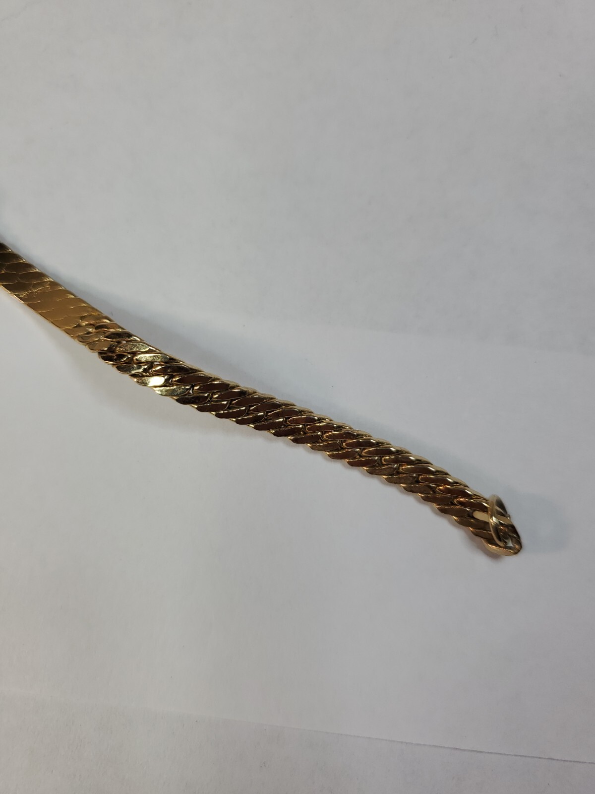Speidel USA ID Bracelet Gold Tone Snake Chain Name Engraved “”Bobbie”” 6.5″ Long