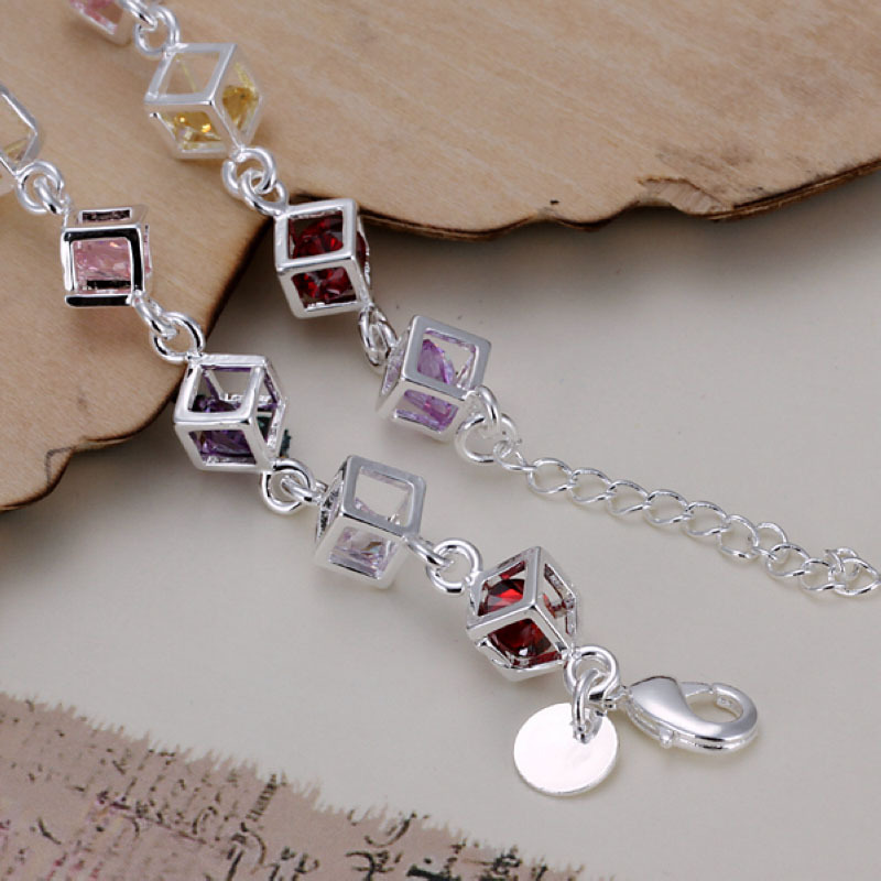 Women’s 925 Sterling Silver Bracelet Adjustable Size 8-9 Inches 9MM Lobster L8