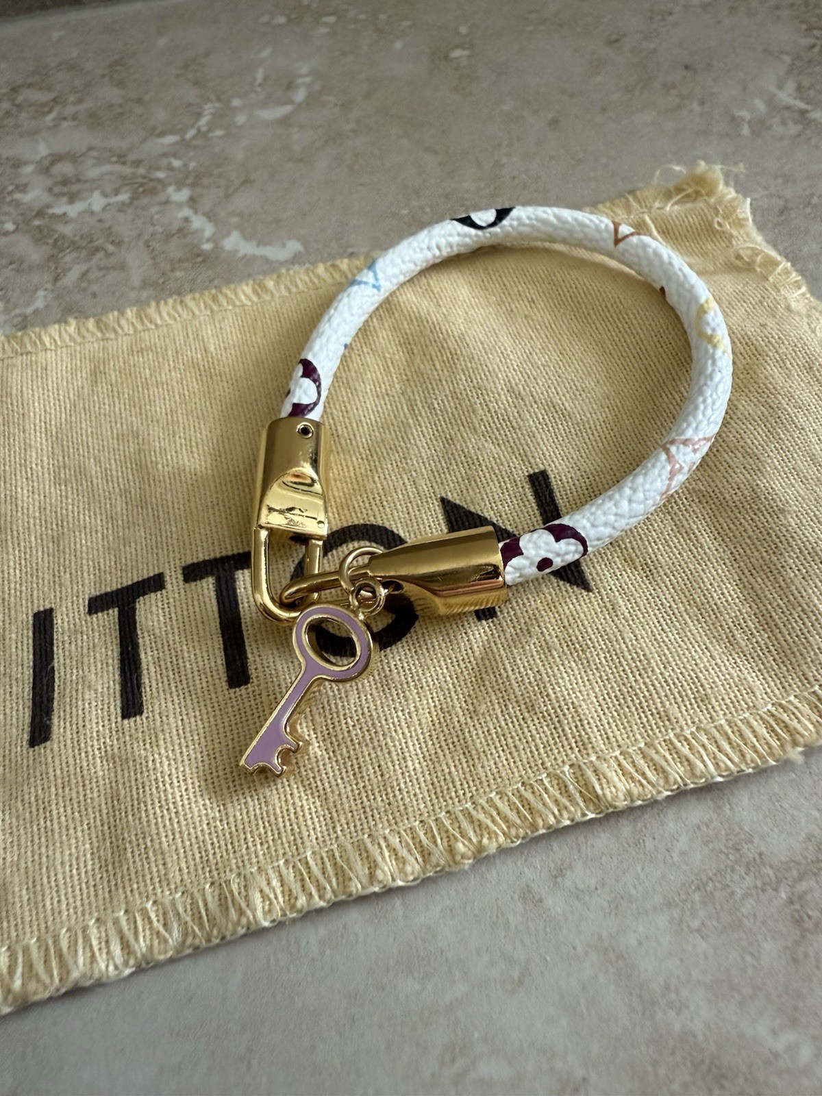 2003 Louis Vuitton x Takashi Murakami Multicolor Monogram Luck It Bracelet