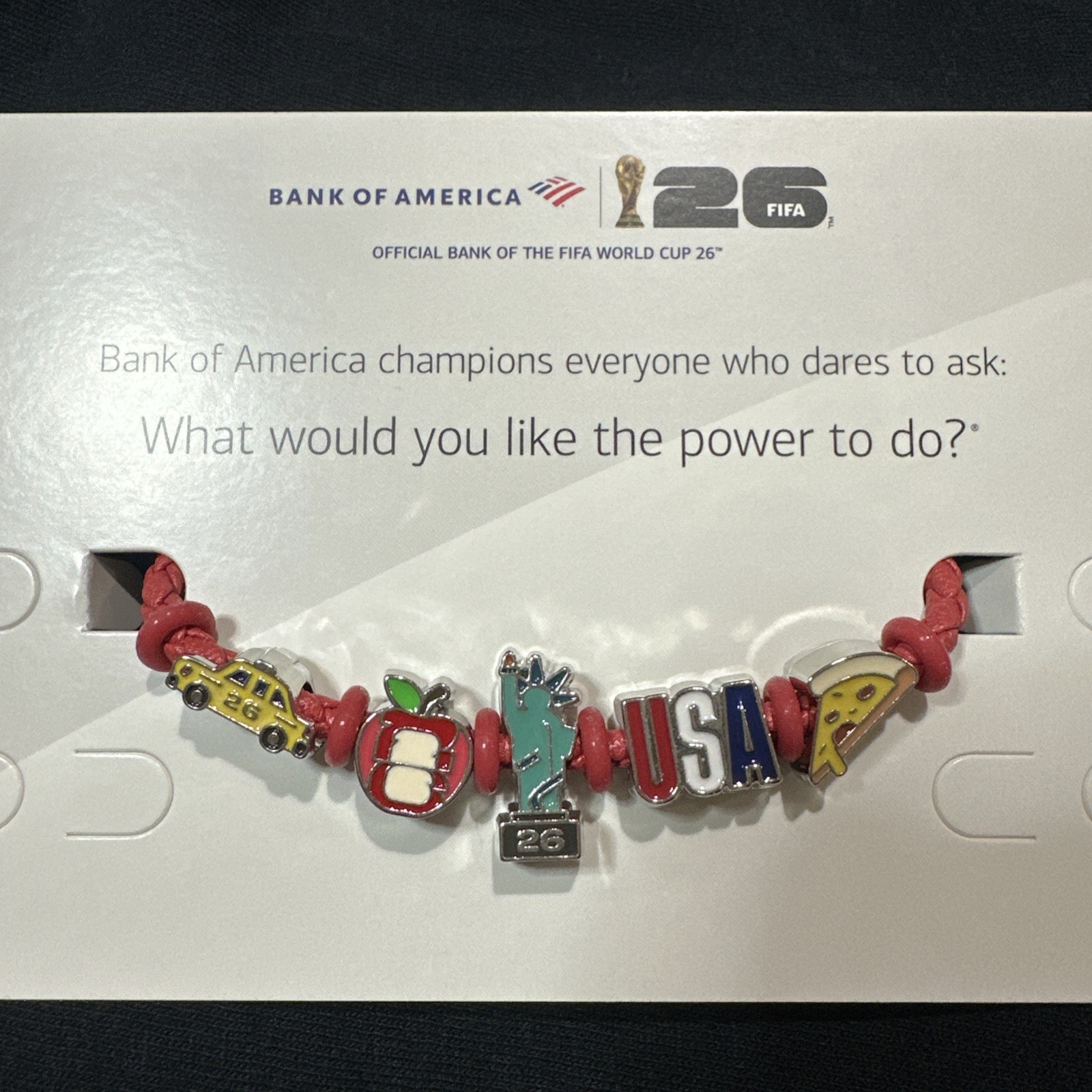 2026 FIFA World Cup Bank of America Charm Bracelet New York City Exclusive