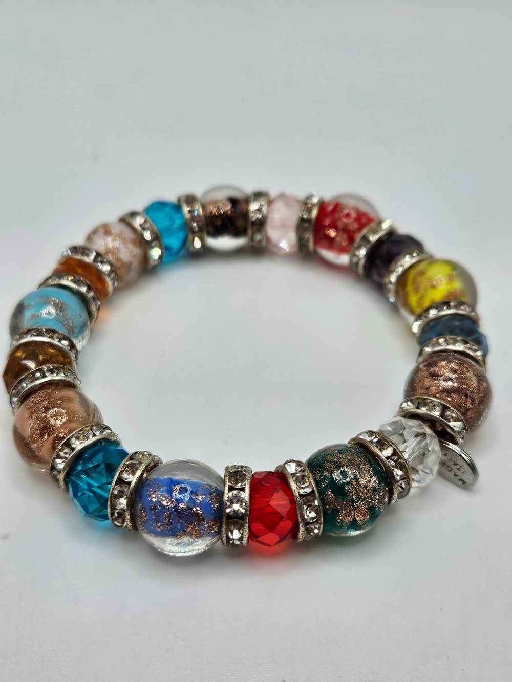 Glass of Venice Genuine Murano Glass Symphony Stretch Bracelet Made in Italy