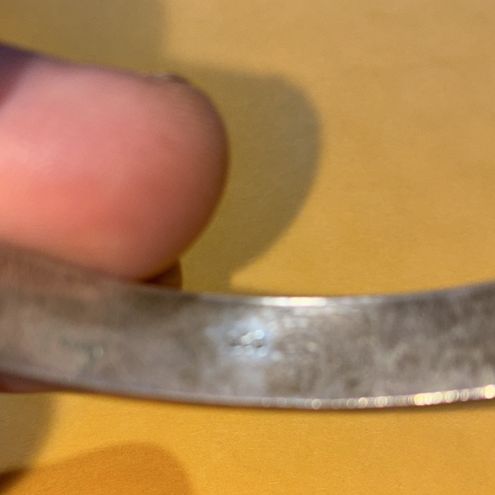 Silver 925 Engraved Floral Hinged Bangle Bracelet Metal No Stone Round