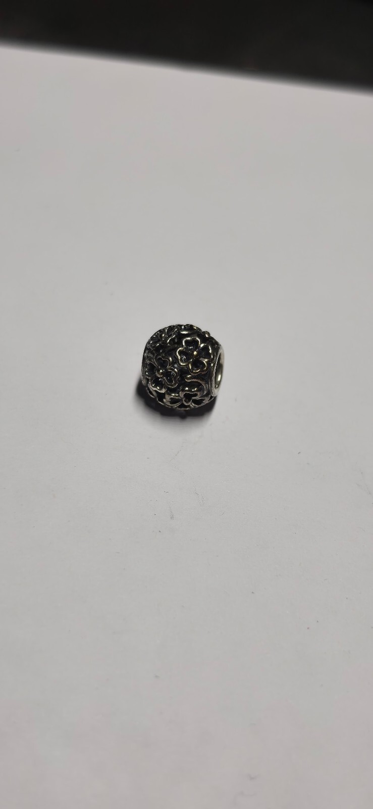 Pandora Silver and 14ct Yellow Gold Evening Floral Charm 791373 Retired