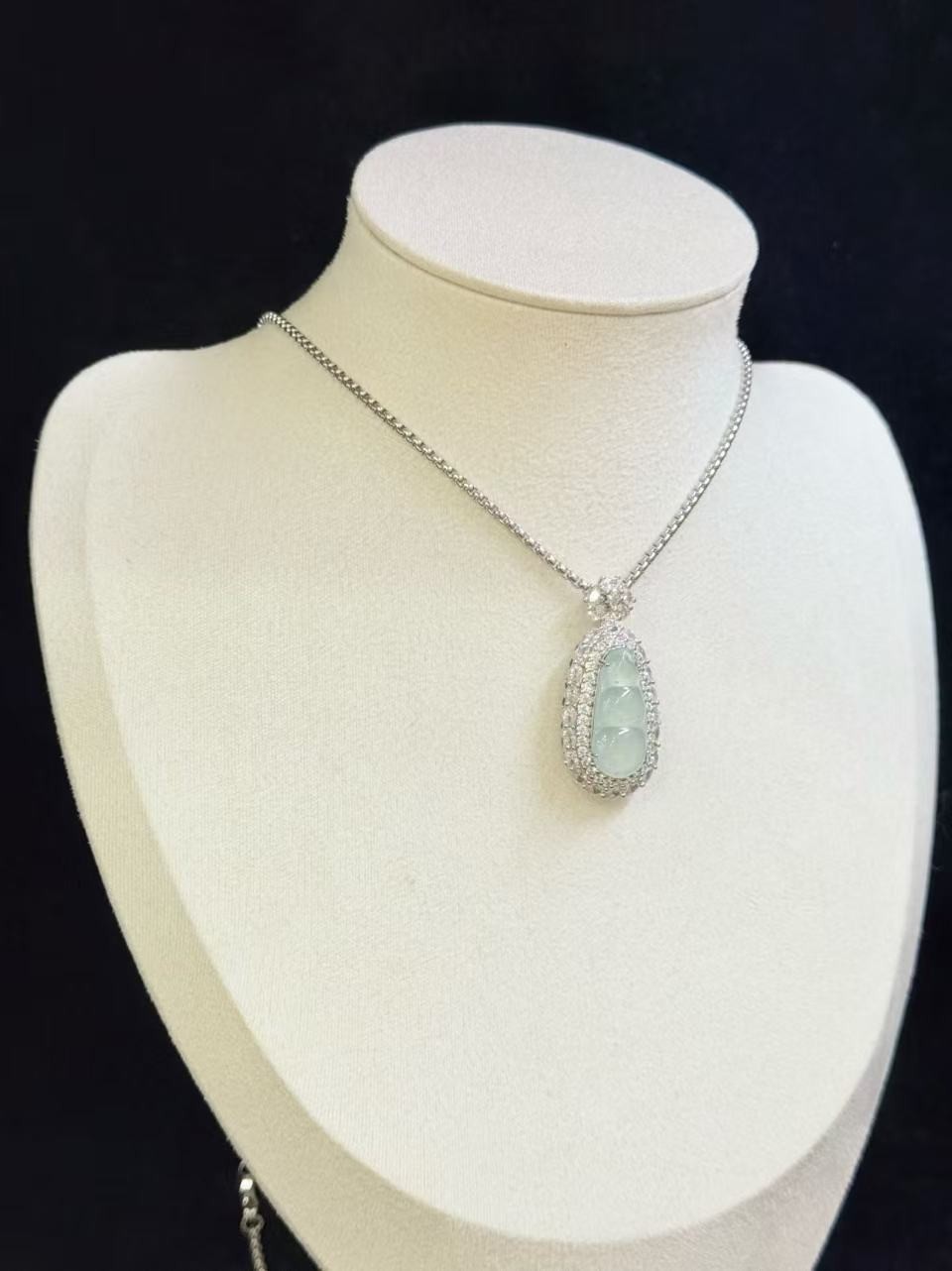 Natural grade A jadeite sky blue pendant