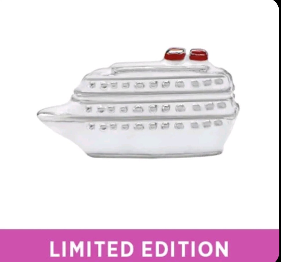 Origami Owl LIMITED EDITION CRUISE SHIP BOAT CHARM Floating Enamel VACATION, NEW
