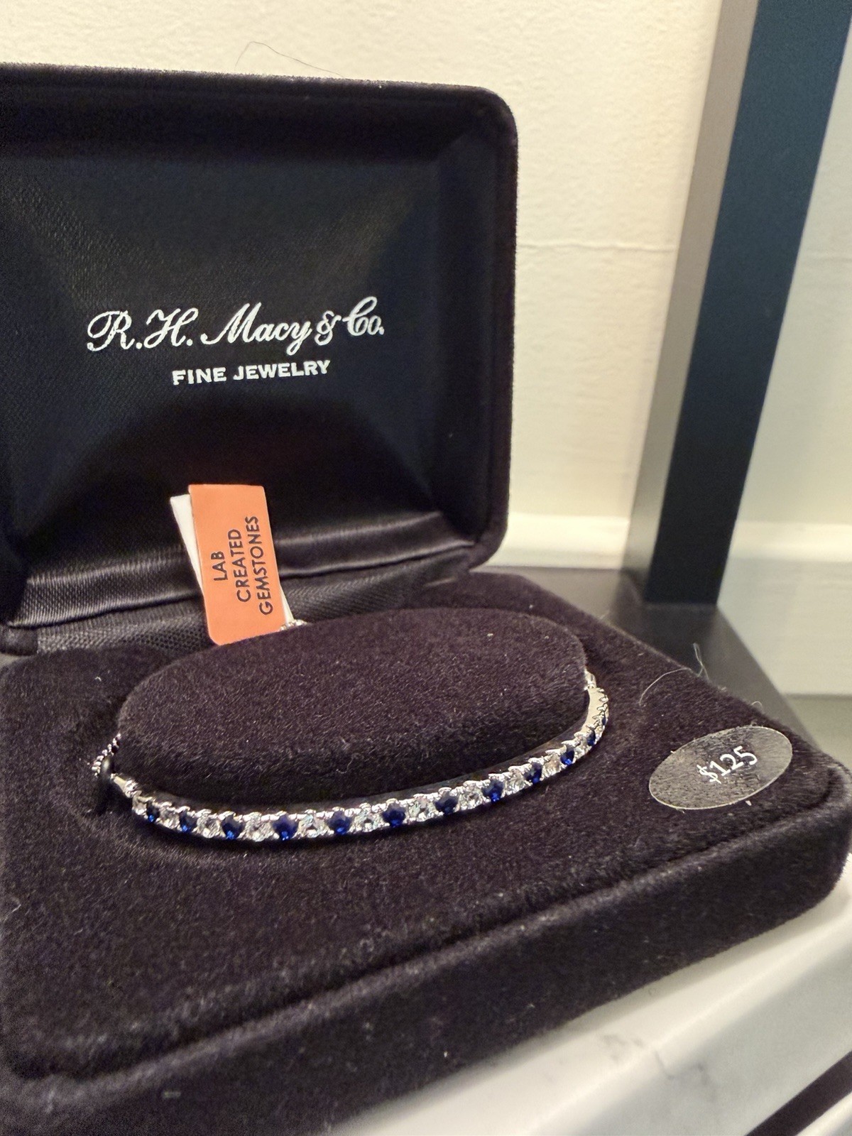 R.H. Macy & Co. Sterling Silver Lab-Created Sapphire Tennis Bracelet