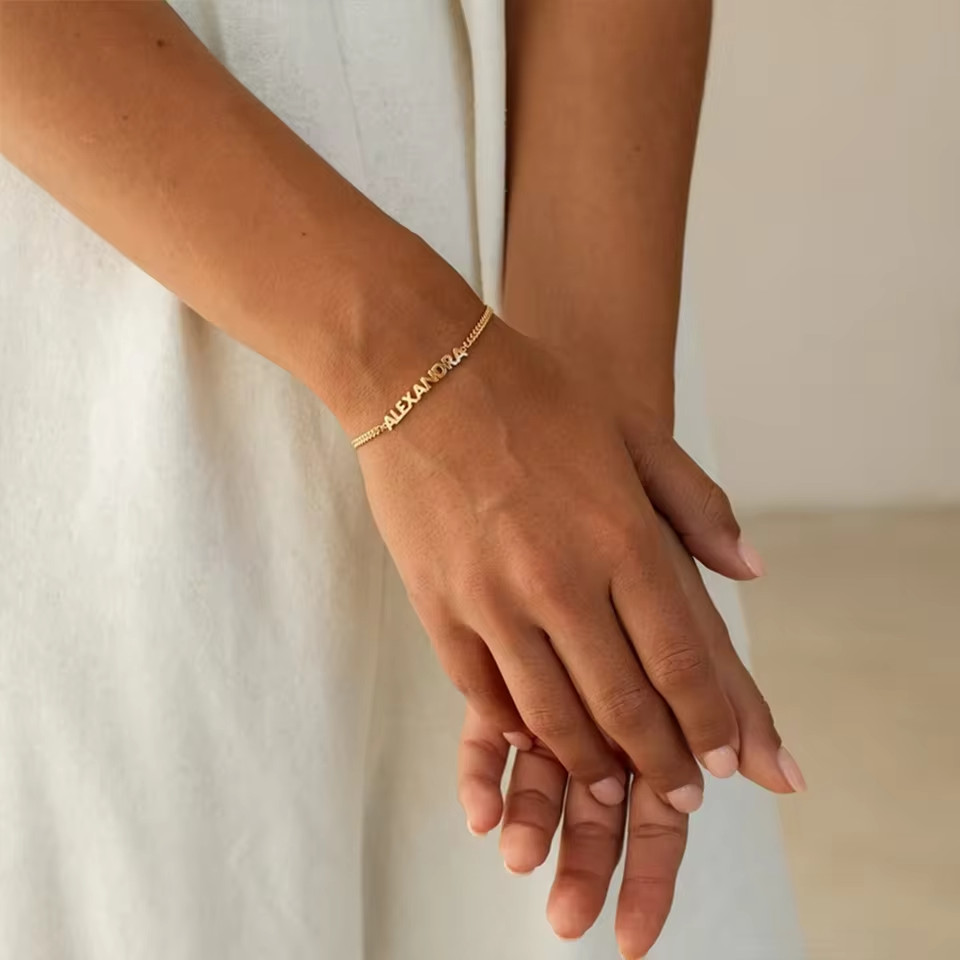 Custom Name Bracelet Cuban Chain Jewelry High Quality Fashion Stainless Steel