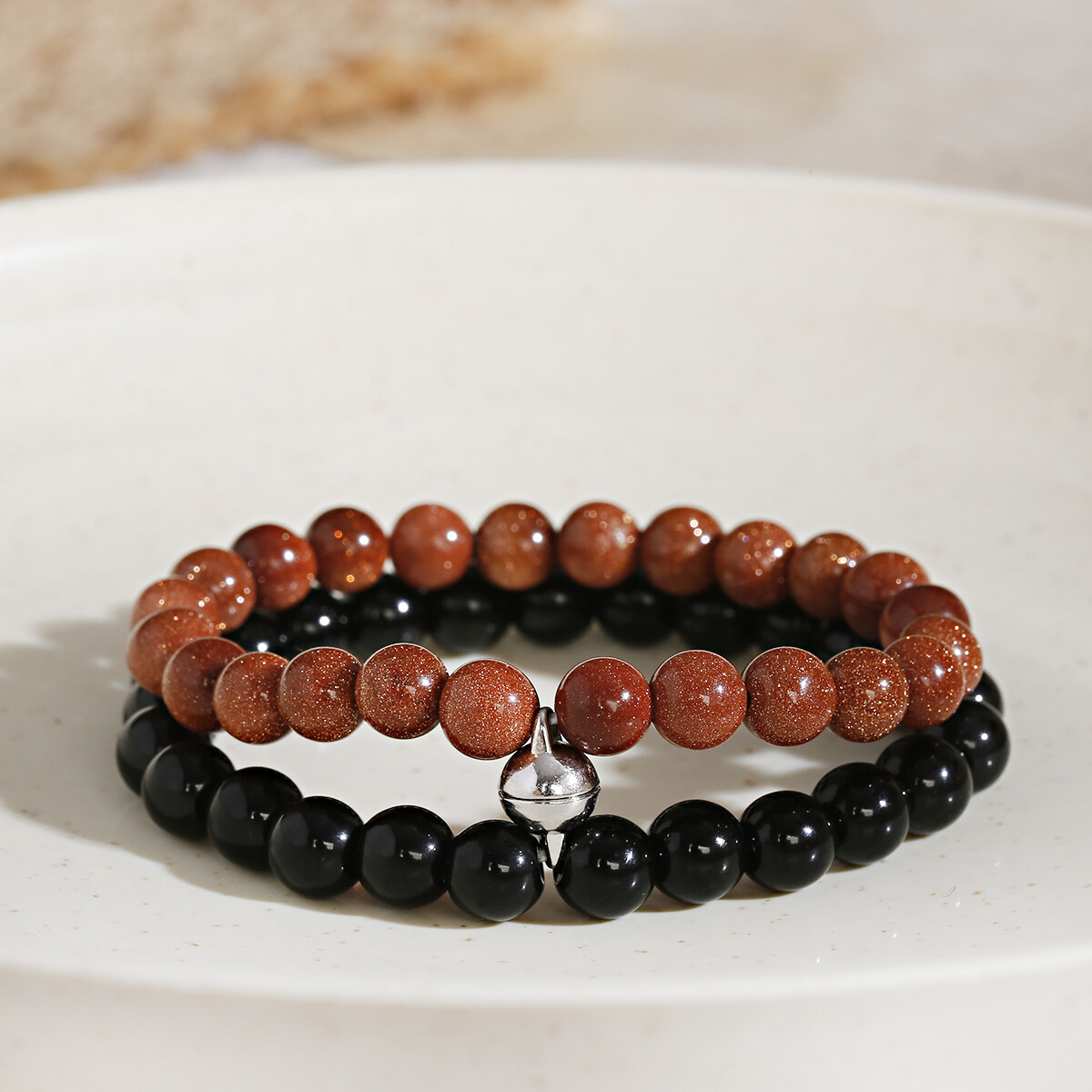 2Pcs/set Magnetic Couples Bracelets Attraction Matching Beaded Bracelets Jewelry