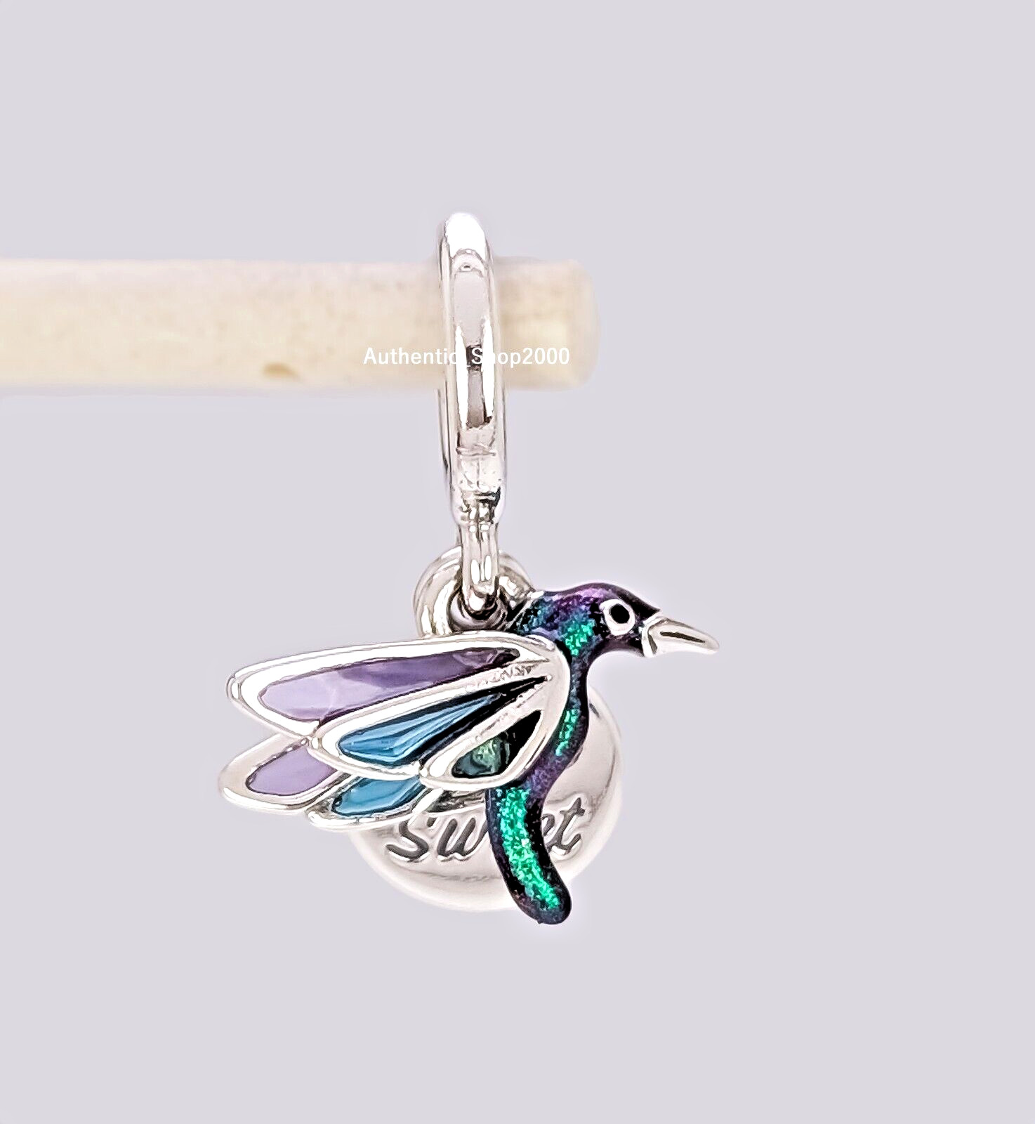 NEW 100% Authentic PANDORA 925 Ale Life is Sweet Hummingbird Charm 793746C01