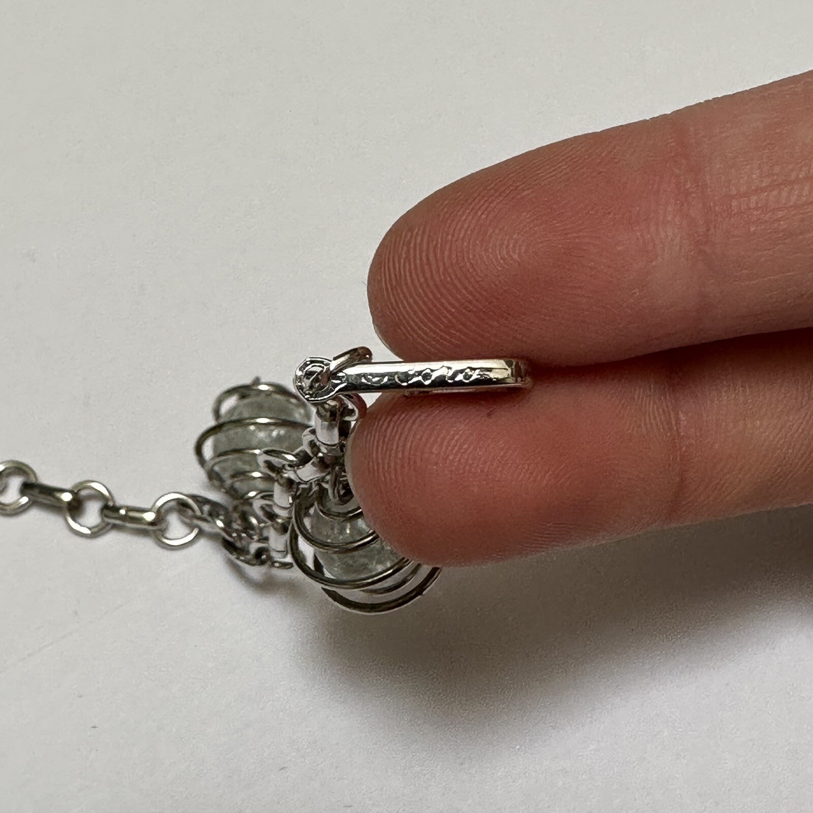 Signed Coro Silver Tone Charm Bracelet 6 1/2 inch
