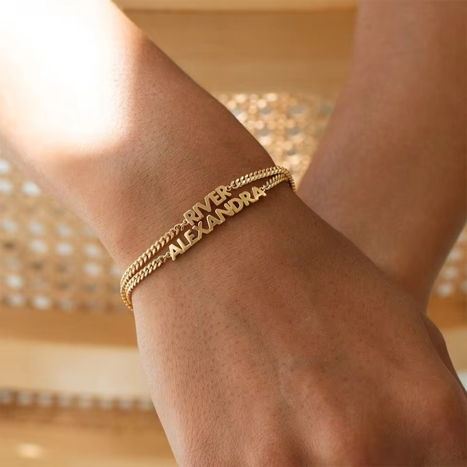Custom Name Bracelet Cuban Chain Jewelry High Quality Fashion Stainless Steel