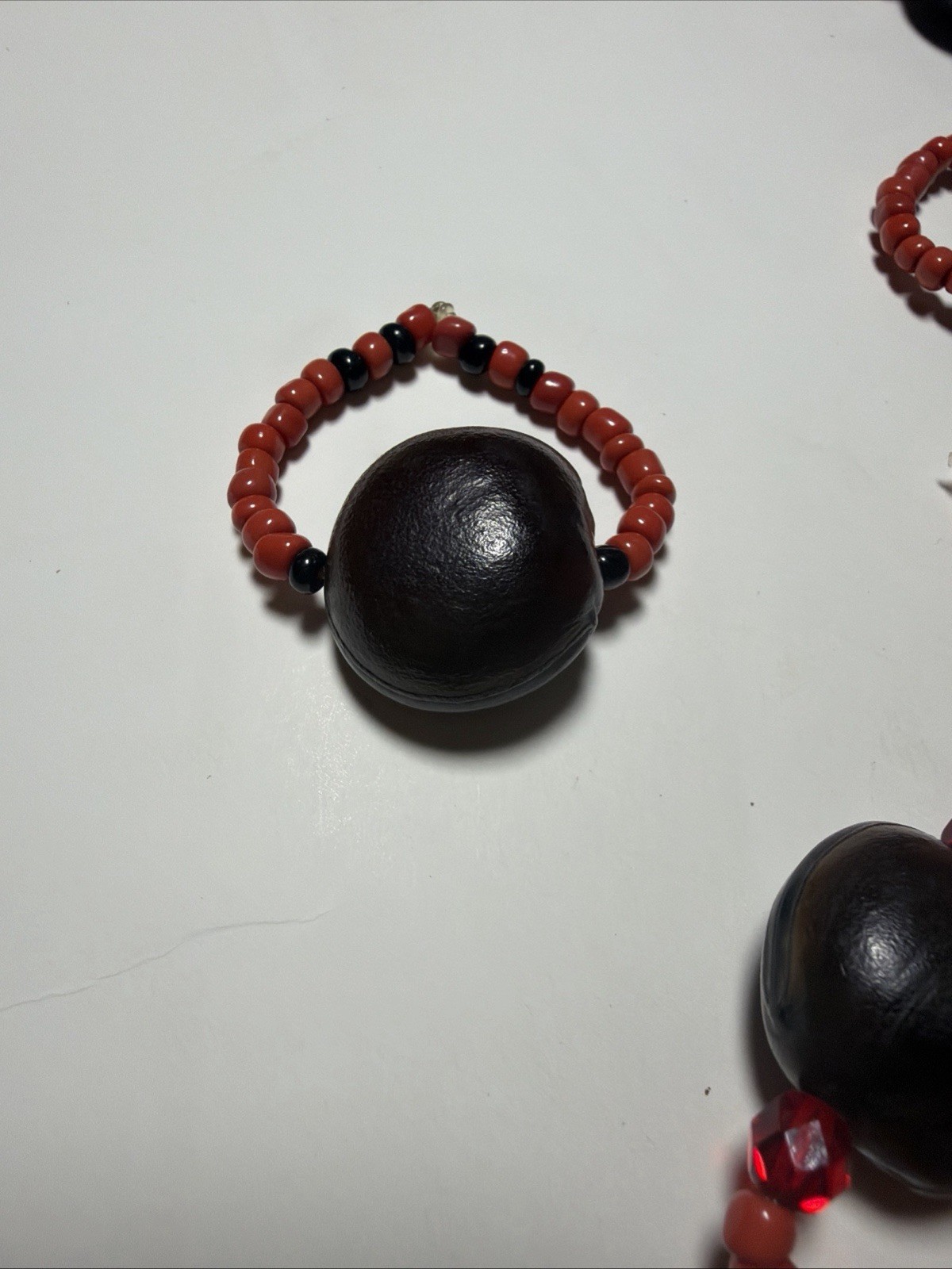 Ojo de Benado Pulsera Con Coral Elastica Deer Eye Bracelet Stretch Cord All size