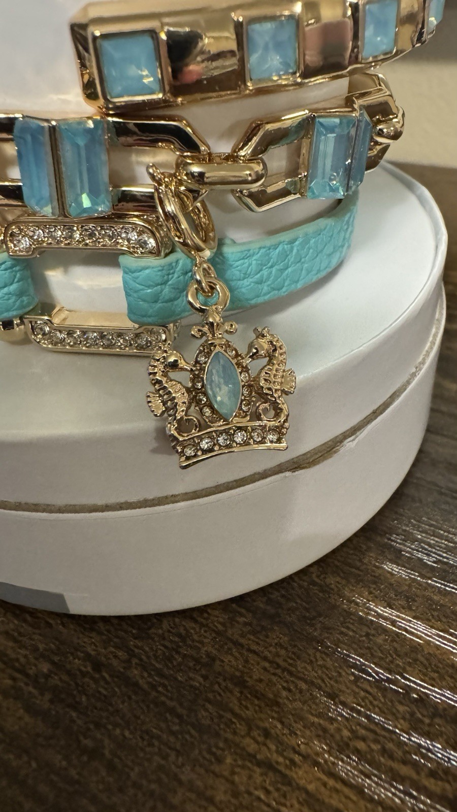 Bomb Party ST67113The Sweetheart Lock Lab Created Stones Rose Gold Plating