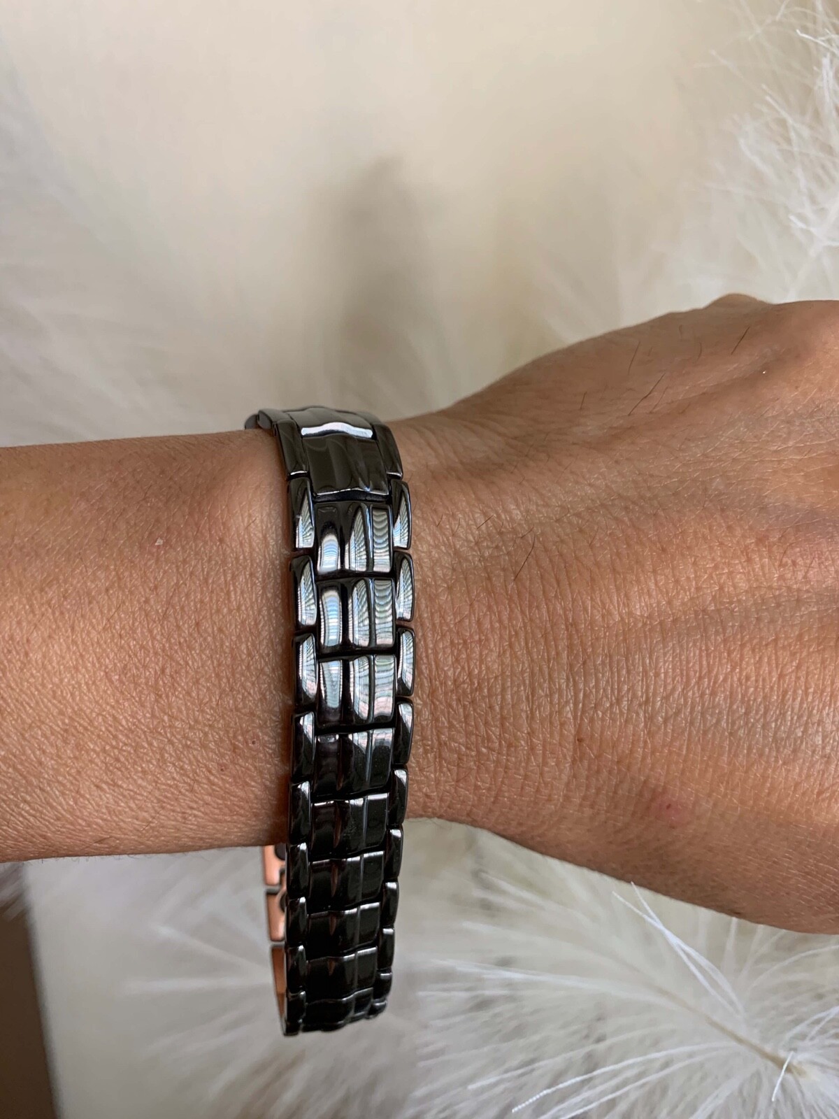 Black Pure Copper Magnetic Bracelet Balance Arthritis Pain Relief Energy Power