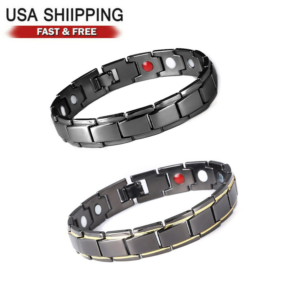 Men Copper Magnetic Bracelet Energy Therapeutic Healing Therapy Arthritis Women