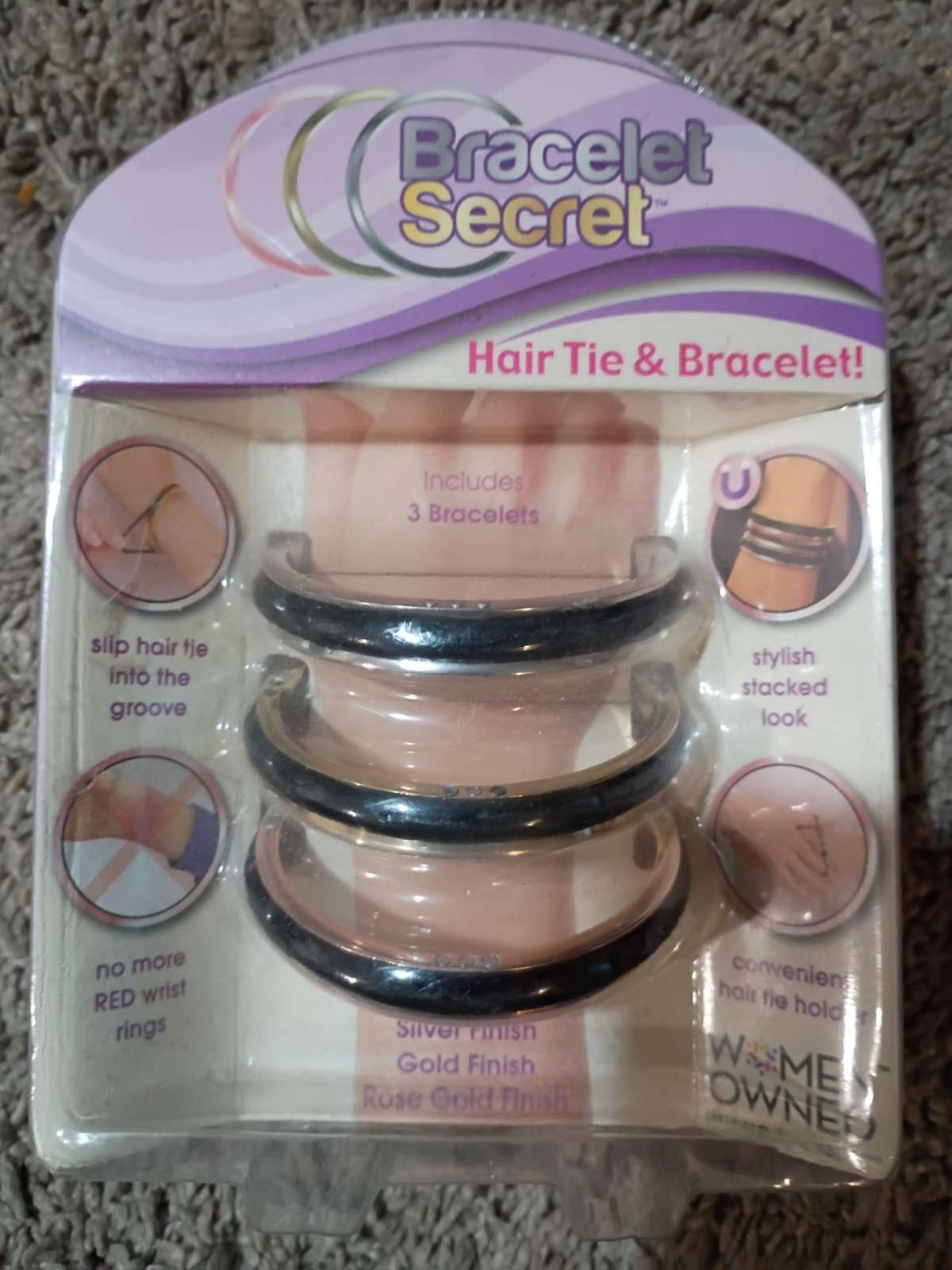 Beauty Secrets Bracelets Secret Hair Tie & Bracelet 3pk – New