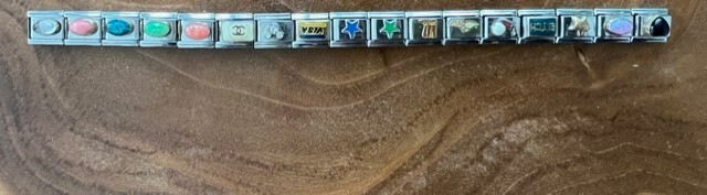 Italian Charms ; 18k gold $10 each Unodomani heart stones, birthstones, visa ;  
