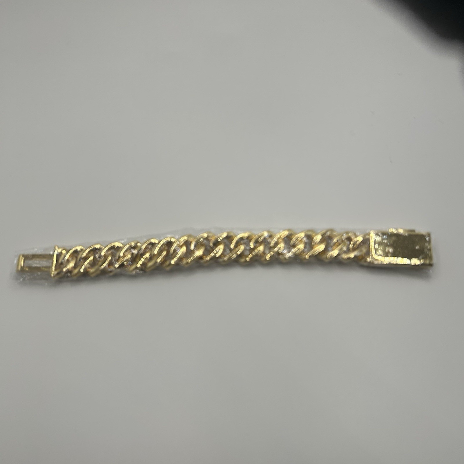 15mm 4 Row Moissanite Gold Cuban Bracelet Womens VVS1 Iced Out 6.75 Inch