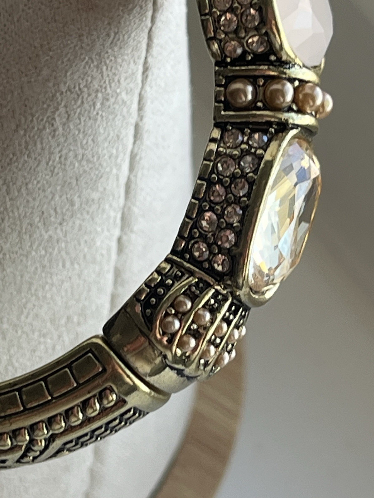 HEIDI DAUS Grand Slam Golden Shadow Crystal Deco Bracelet Large #9.