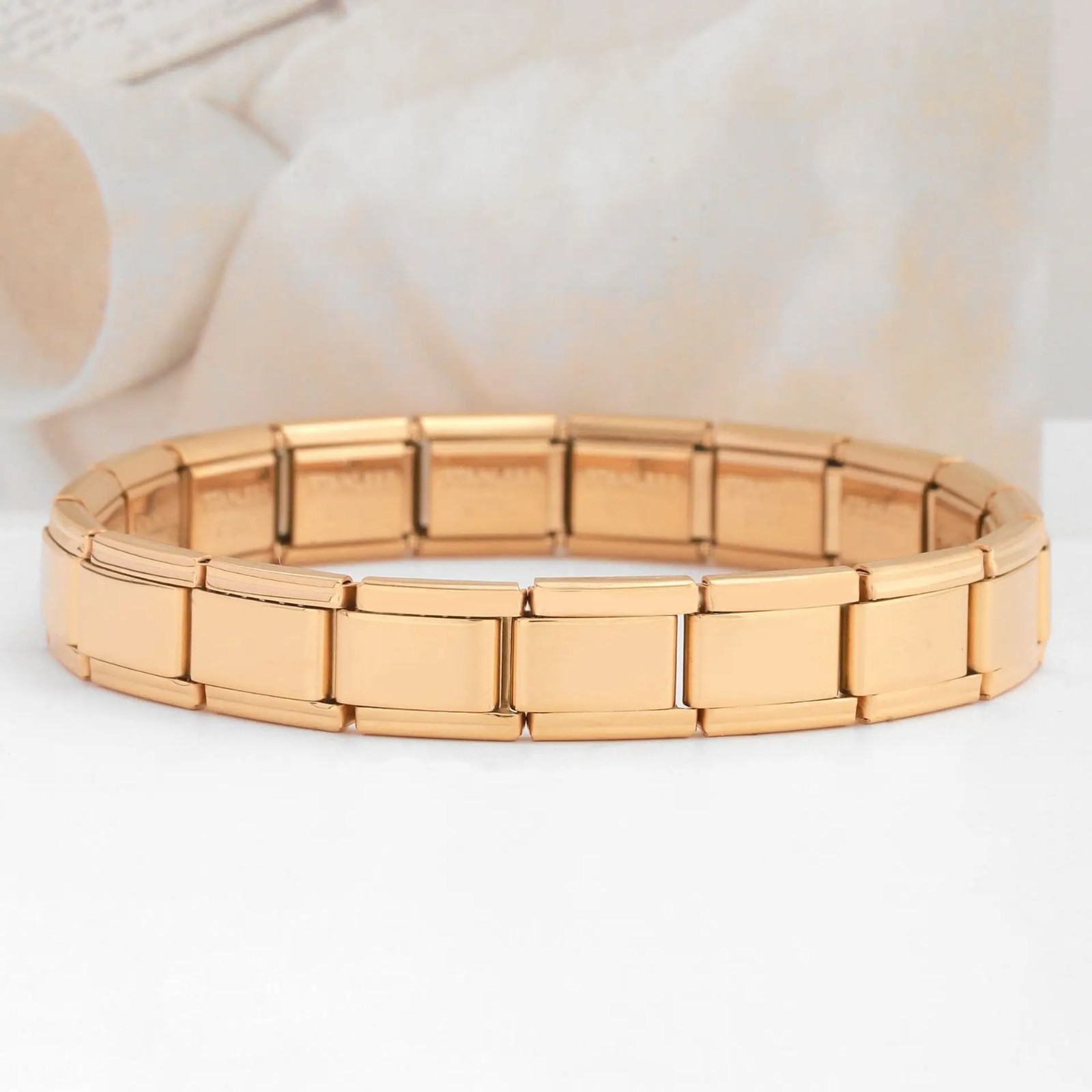 Stainless Steel Elastic Link Bracelet 9mm Classic Fashion Bangle for Women & Men