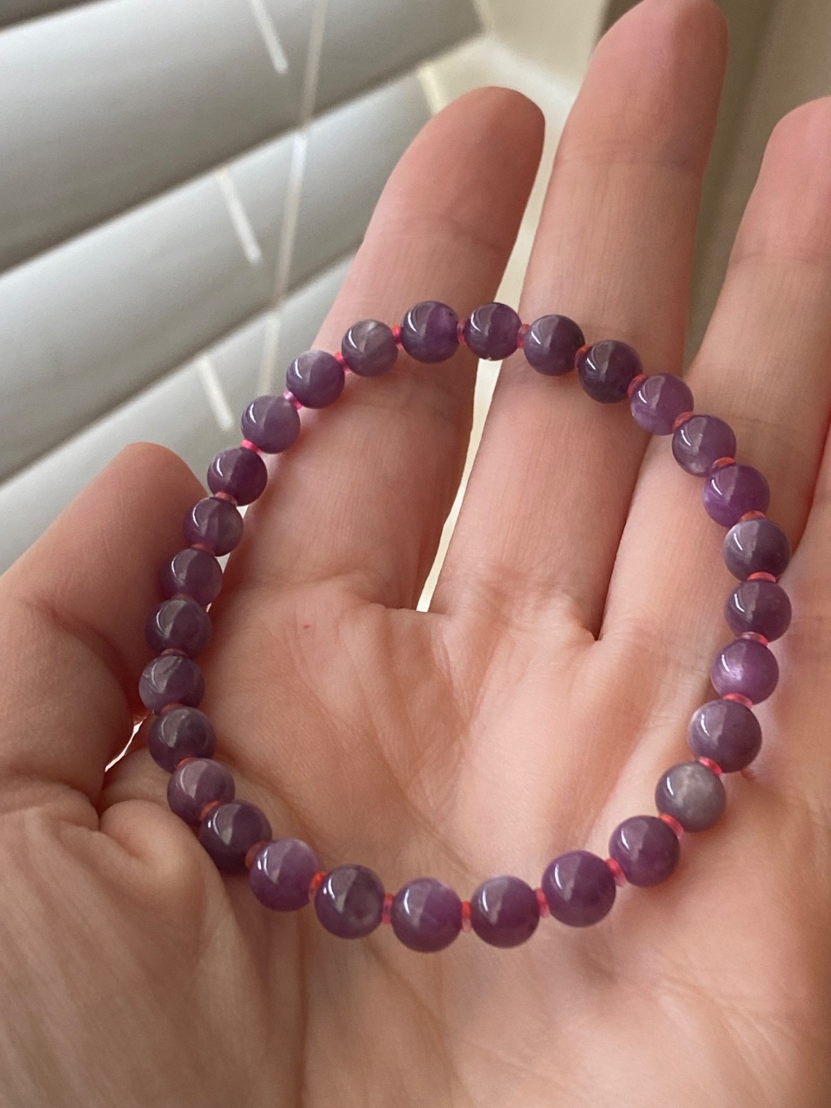 Natural Star Ruby Bracelet Genuine Ruby Gemstone 4.8mm Purple Pink Beaded
