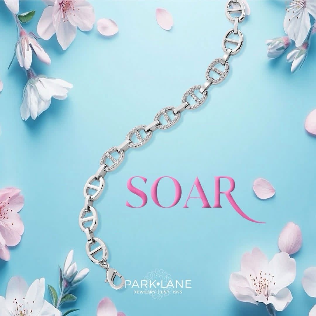 Limited Edition Park Lane SOAR Micro Pave CZ Anchor Link Silver Bracelet