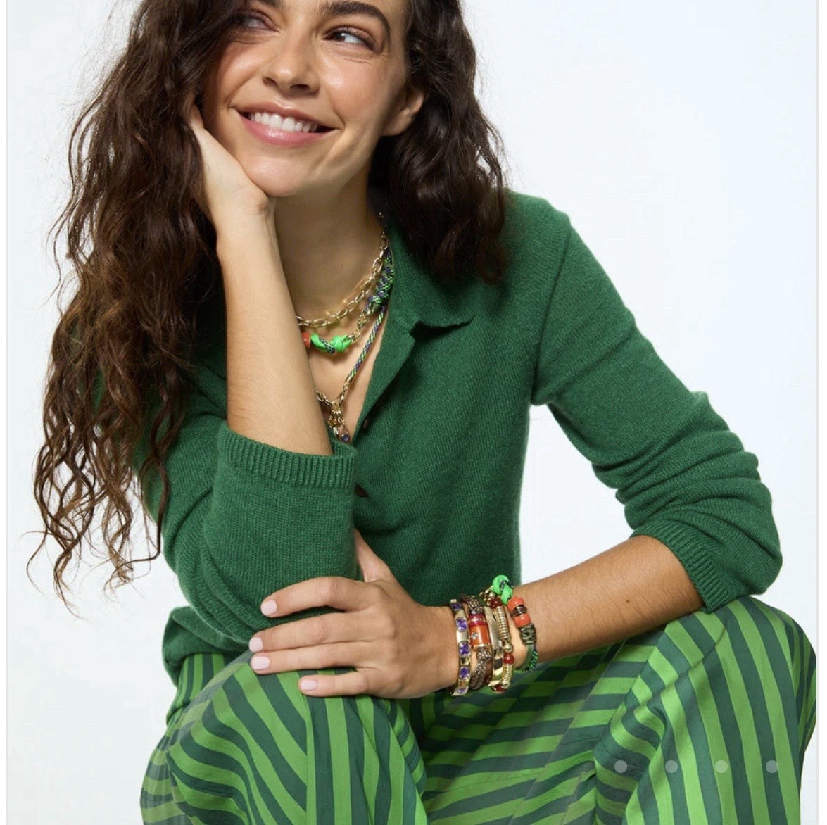 Roxanne Assoulin The Super Size Happy Cord Bracelet seagrass /Without Charm