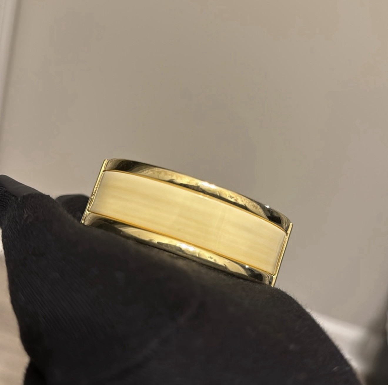 Gold Hinged Bangle Bracelet