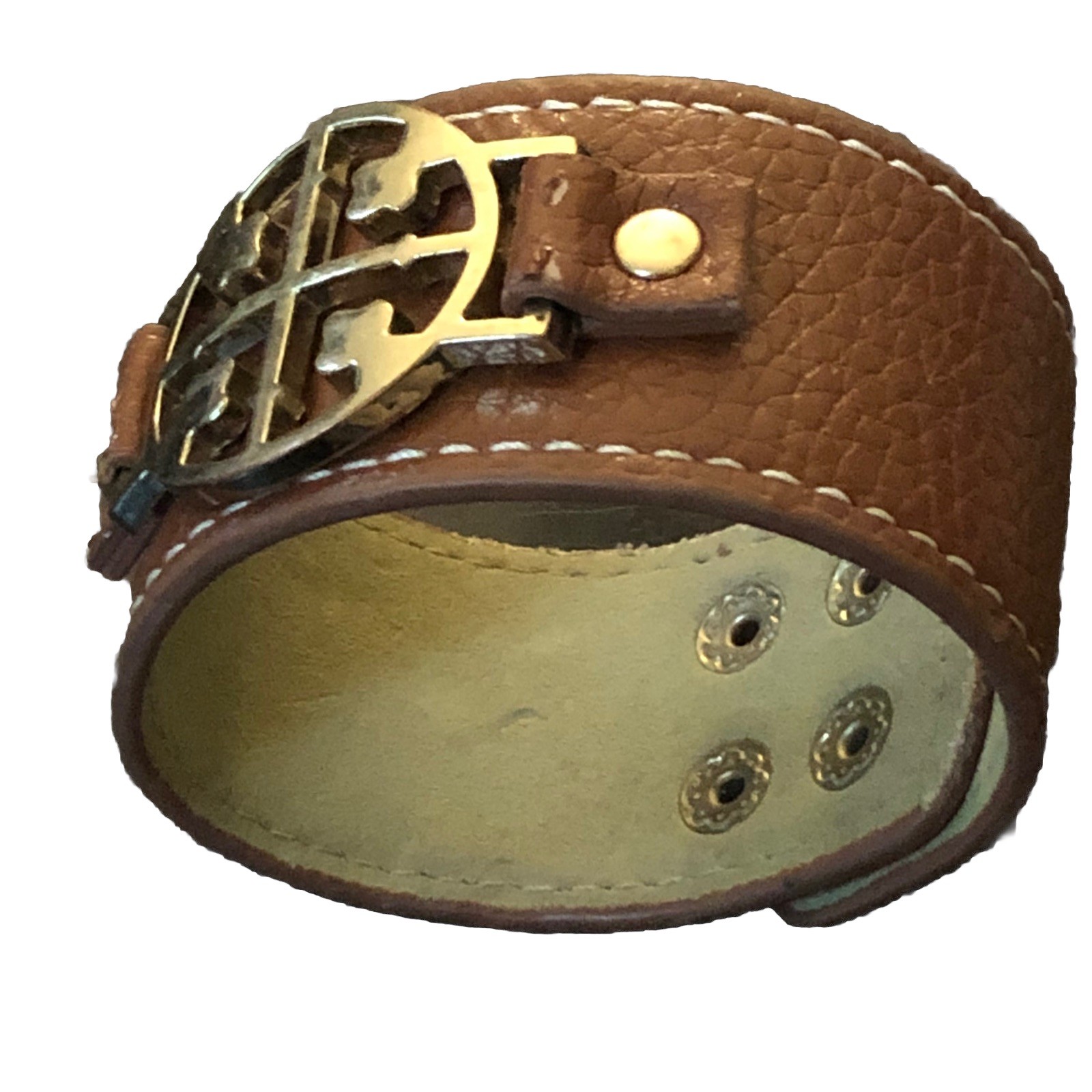 Leather Bracelet Metal Buckle Design Double Snaps Wide 7” Or 7.5” X 1.5”