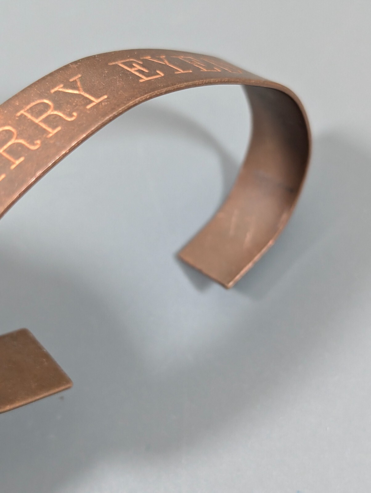 Artisan Copper Starry Eyed Stamped Cuff Bracelet 6 inch