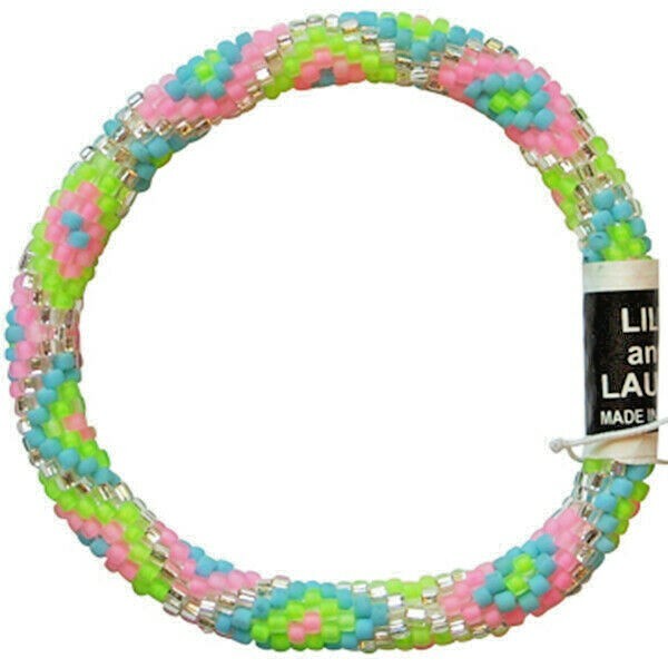 LILY and LAURA “Lily’s Kaleidoscope” Hand Crocheted Beaded Bracelet ~Nepal~