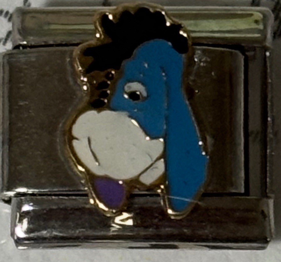 Eeyore Enamel WHOLESALE ITALIAN CHARM Link 9MM K2022BG10