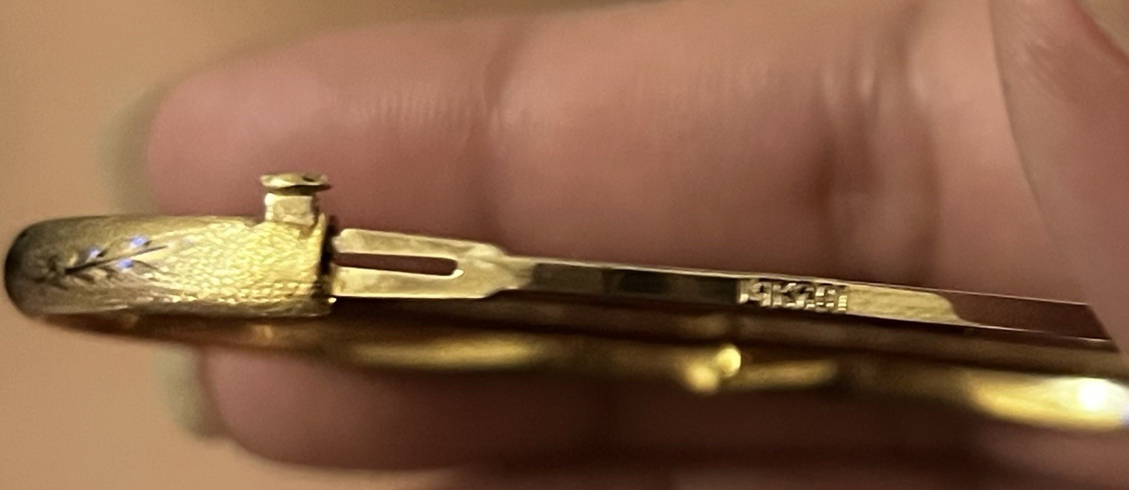 14k solid gold Hinged Bangle Bracelet