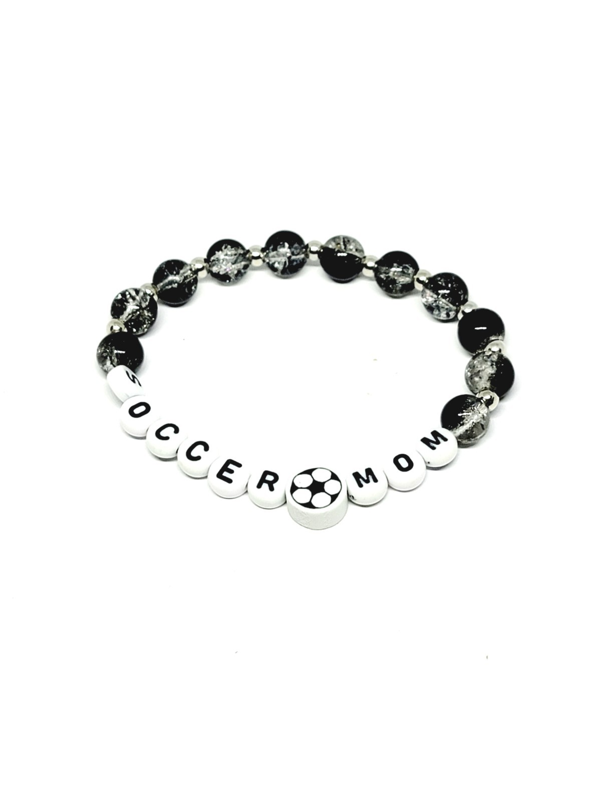 Soccer Mom Beaded Stretch Bracelet
