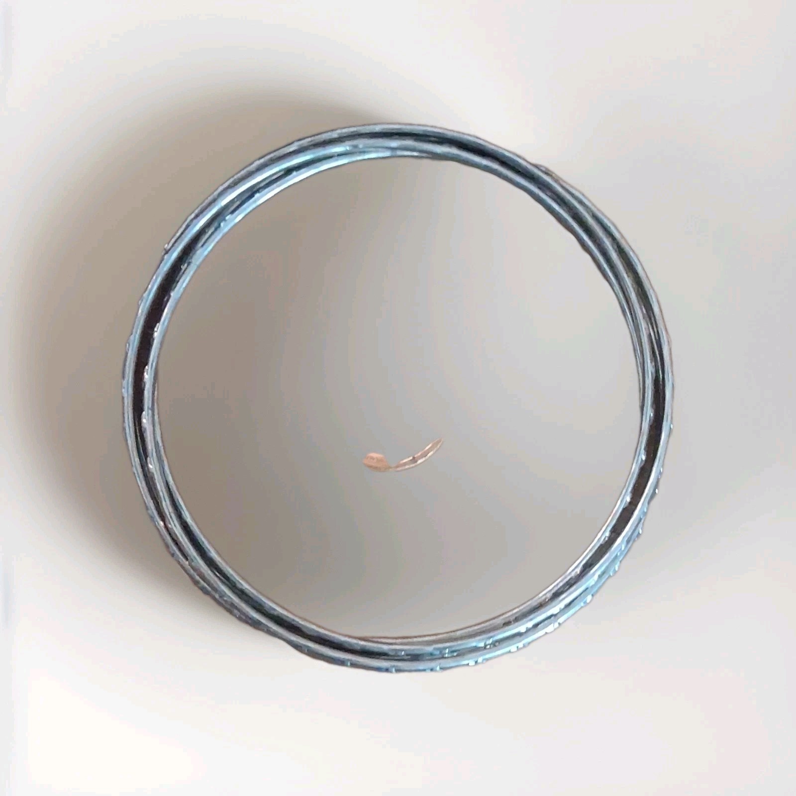 Connected 4 Silver Tone Metal Round Bangle Bracelets – No Stone Set