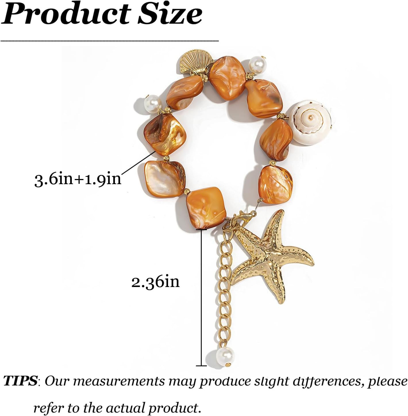 Starfish Bracelet Dress Sea Shell Jewelry Starfish Charm Bracelets for Women Tre