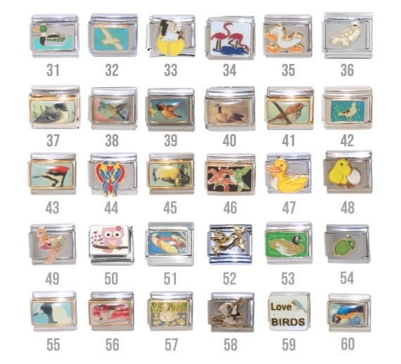 Birds 9mm Italian Charm – Fits 9mm classic Italian charm bracelets