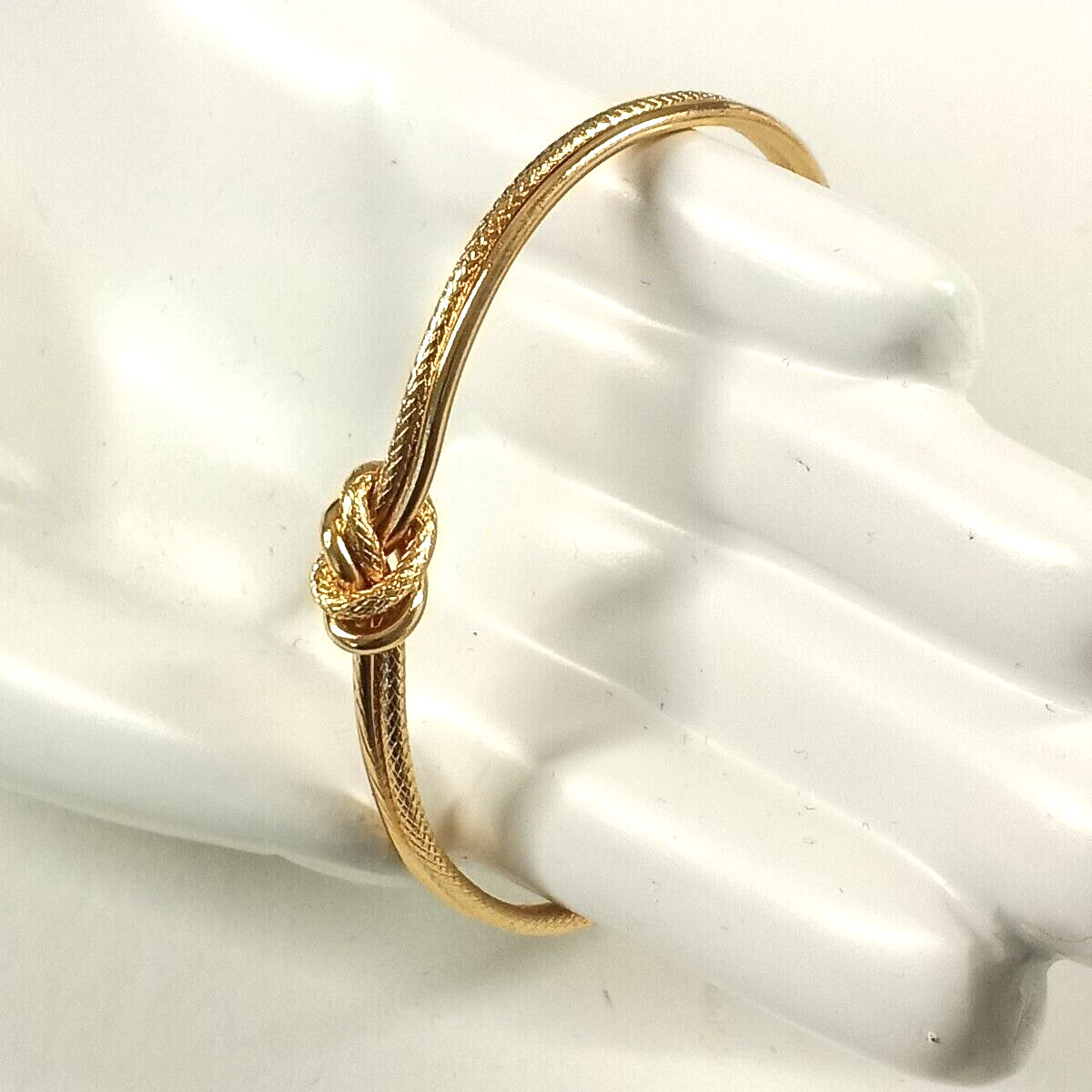 Women’s Knot Cuff Bracelet One Size Brass Plated Gold Fashion Jewelry