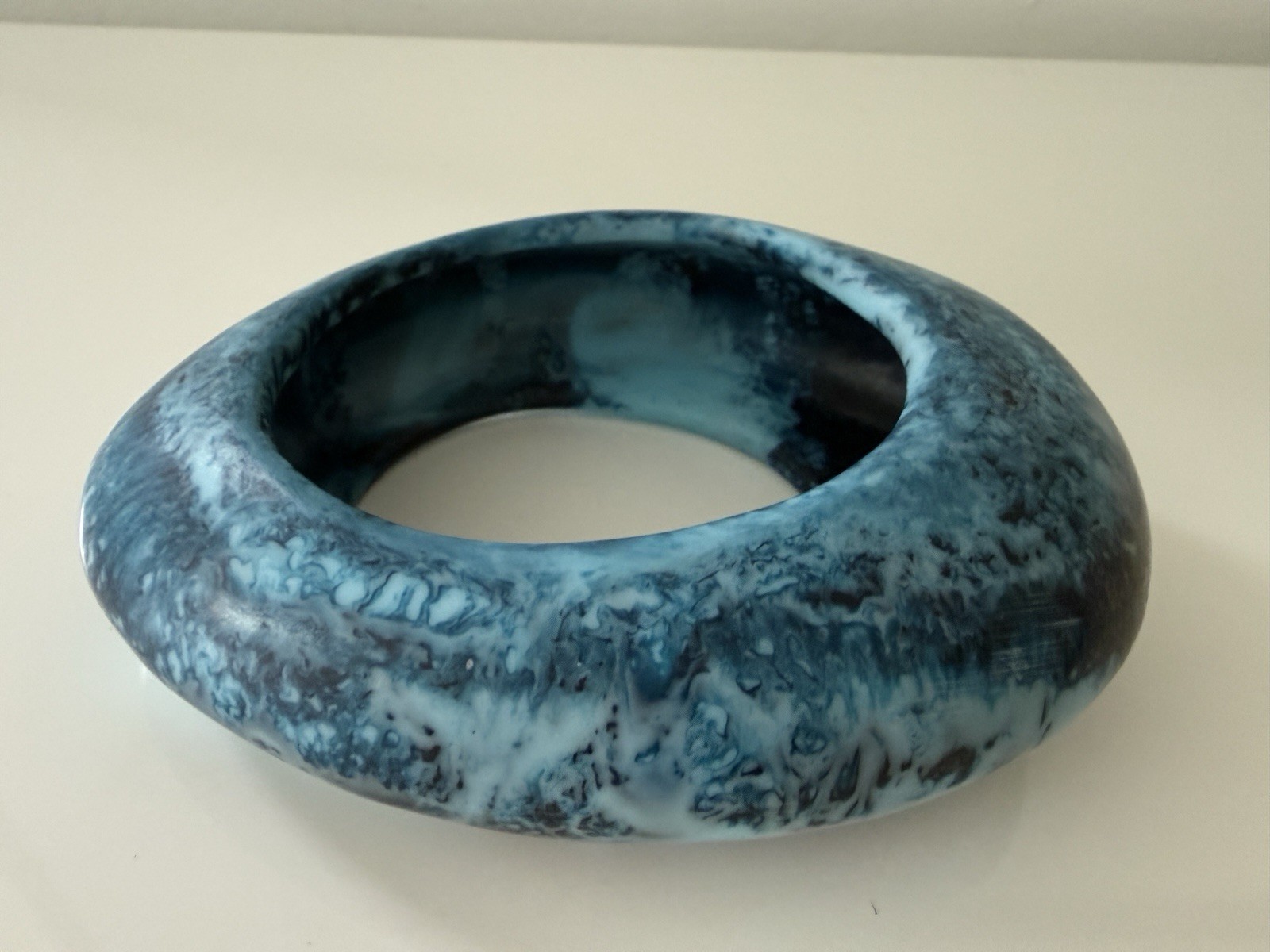 DINOSAUR DESIGNS Medium Rock Bangle Resin Bracelet – Blue / Wide