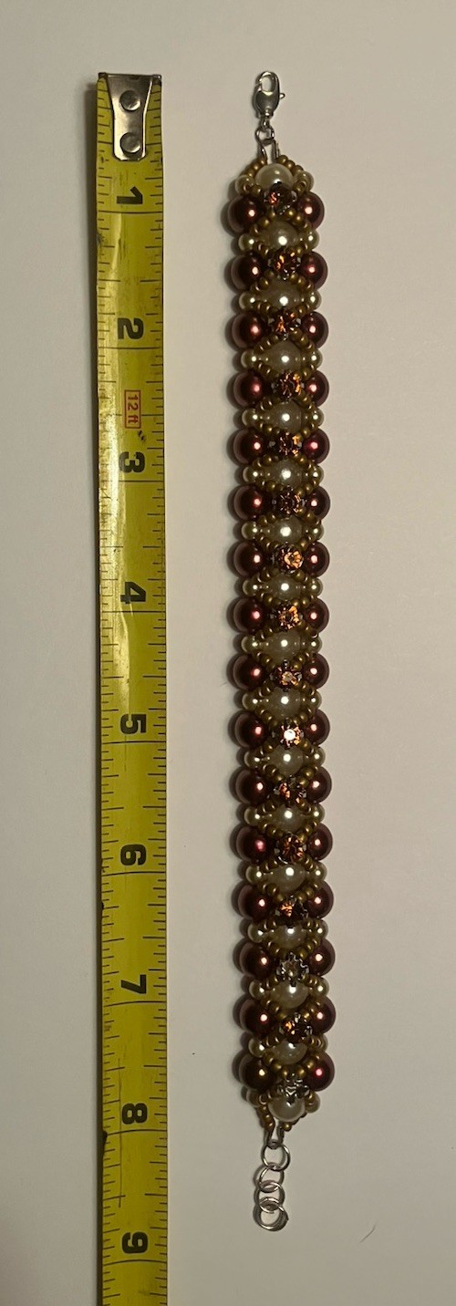 Beaded Bracelet Elegant Luxury Style Artisan Crafted Intricate Statement Piece