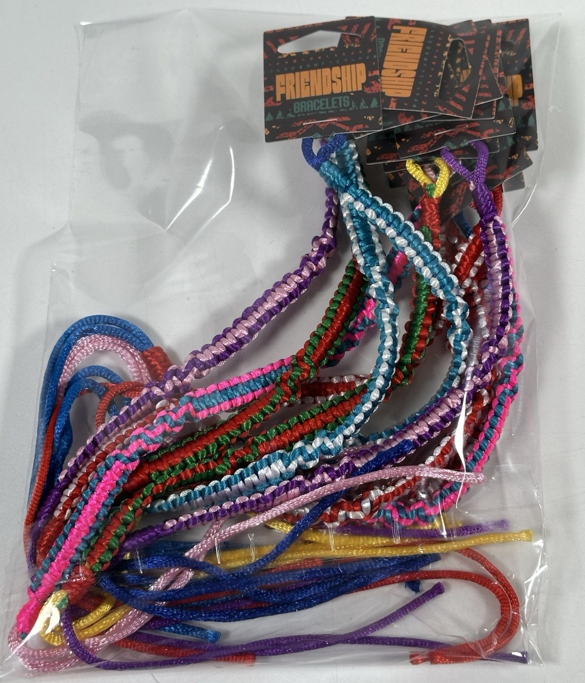 Lot of 12 Friendship Bracelets New Tags Macrame Braided Multicolor Tie On