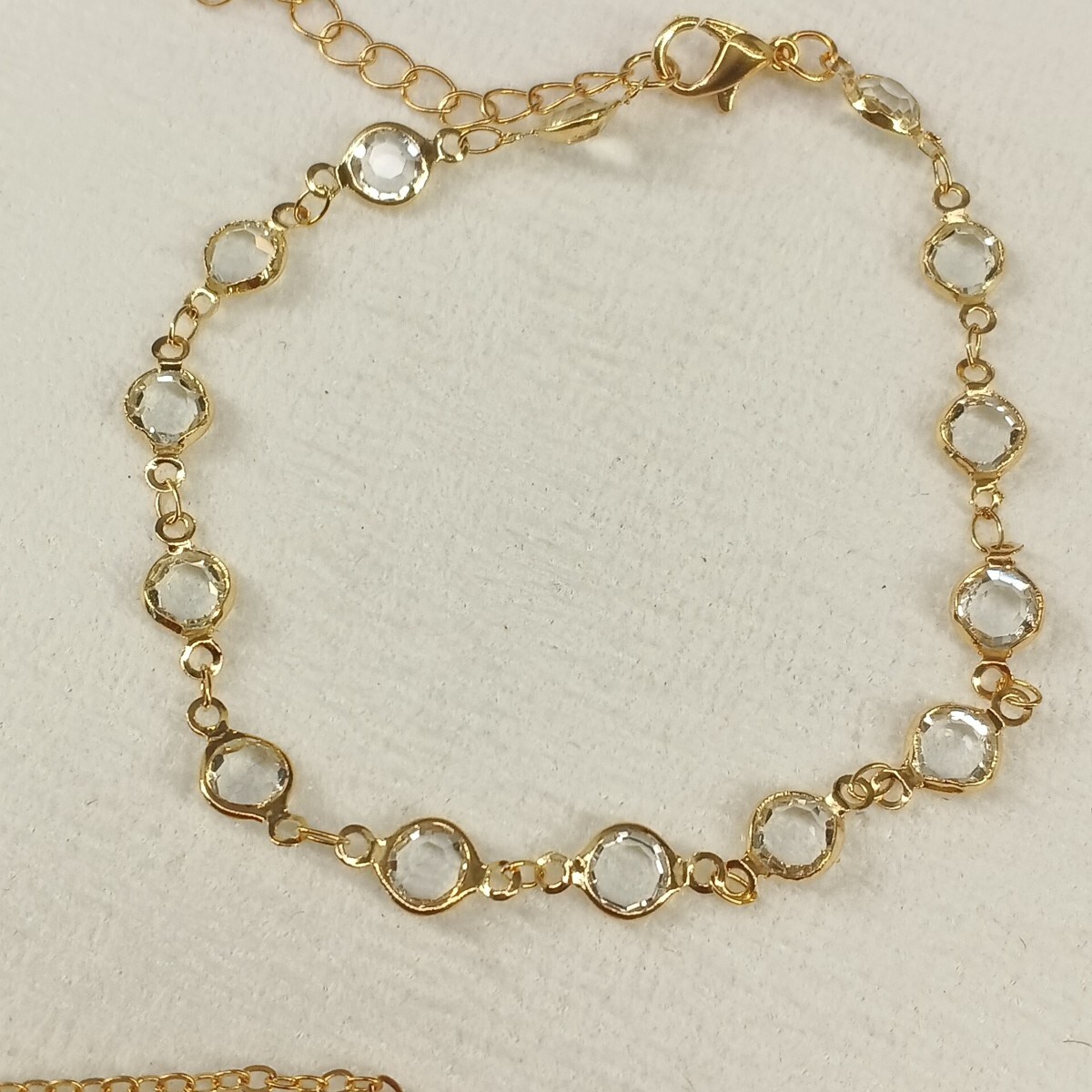 Set of 4pcs Women Bracelet Brass Plated Gold 8″ Length
