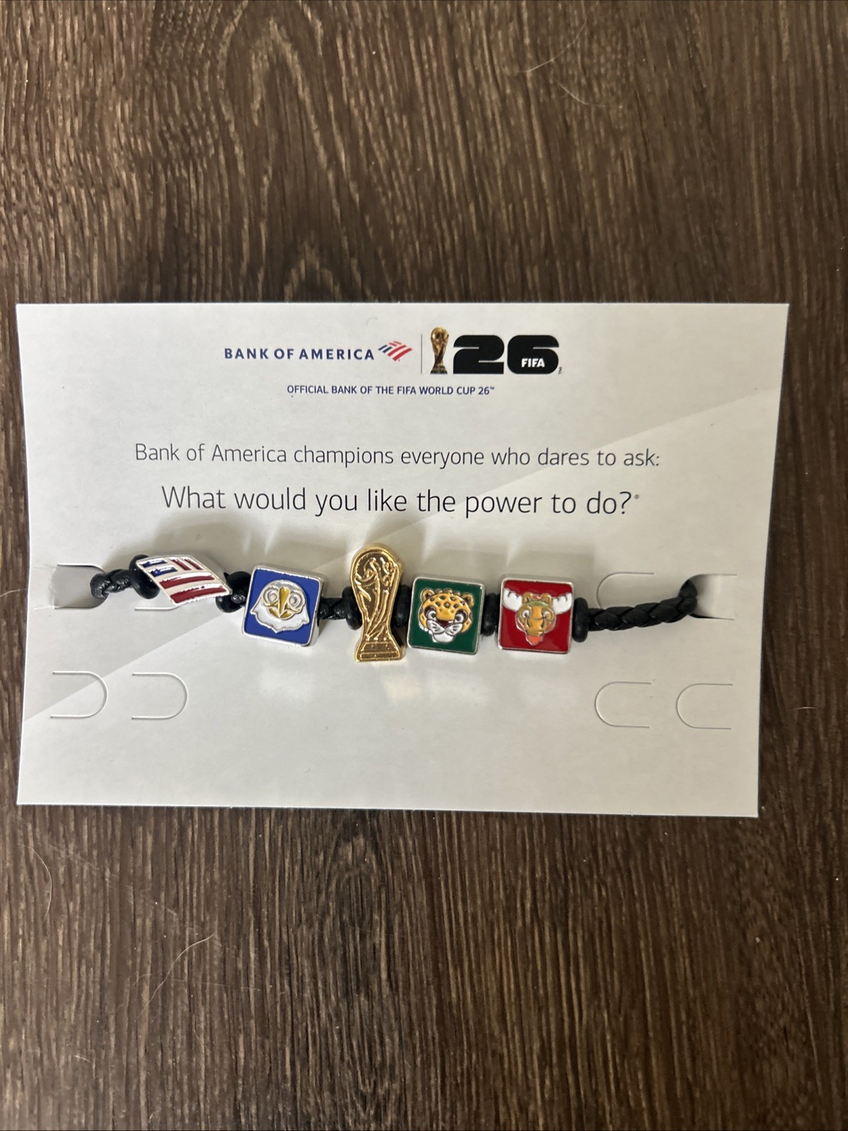 FIFA World Cup 2026 Mascots Charm Bracelet Bank of America Large Size